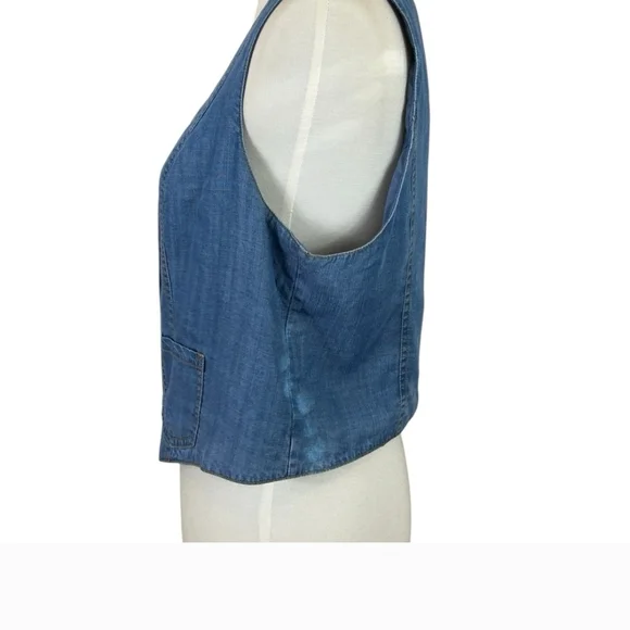 Sigrid Olsen Vintage Blue Denim Vest - Picture 4 of 10